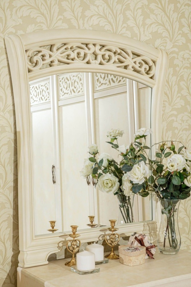 Товар Александрия Зеркало настенное в декоративной раме ППУ (Кожа Ленто/Рустика) LD55659