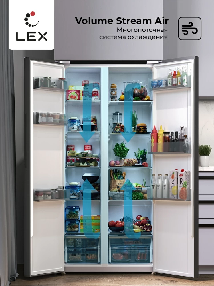 Товар Холодильник Холодильник двухкамерный отдельностоящий LEX LSB520SlGID
