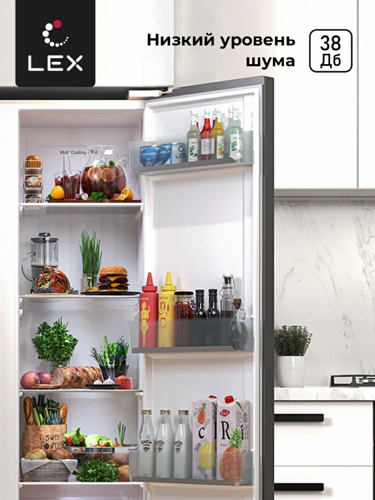 Товар Холодильник Холодильник двухкамерный отдельностоящий LEX LSB520GlGID